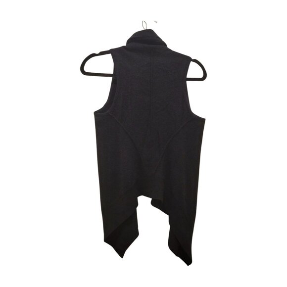 SAKS FIFTH AVENUE 100% Cashmere Open Front Sleeveless Cardigan Vest Drapey Large - Picture 2 of 5